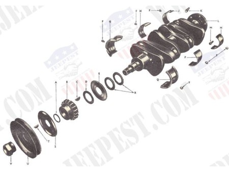 VILEBREQUIN MOTEUR JEEP MB/GPW NEUF