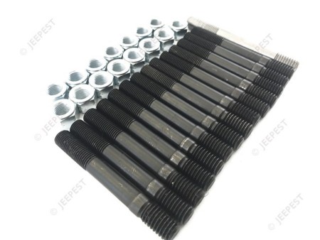 KIT STUDS+NUTS HEAD ENGINE JEEP "MADE IN FRANCE" NET