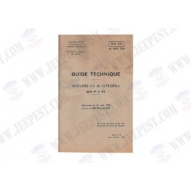 GUIDE TECHNIQUE CITROEN 2 CV ARMEE FRANCAISE