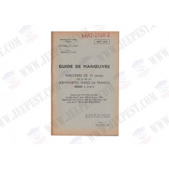 BOOKLET MANEUVERS WRECKERS WARD LA FRANCE