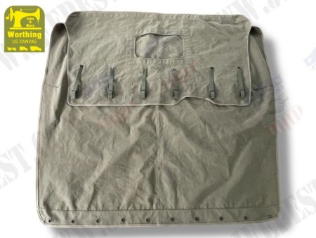 BACHE JEEP CANVAS "J&M WORTHING" + STENCILS EARLY