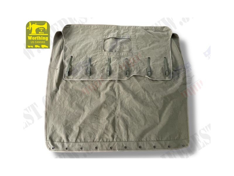 BACHE JEEP CANVAS "J&M WORTHING" + STENCILS EARLY