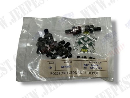 SCREW HEX-HD 1/4 UNC X 3/4 (SET OF 10)