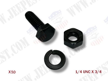 SCREW HEX-HD 1/4 UNC X 3/4 (SET OF 10)