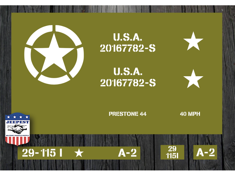 STENCIL SET JEEP 29TH ID NET STENCIL SET JEEP 29TH ID NET