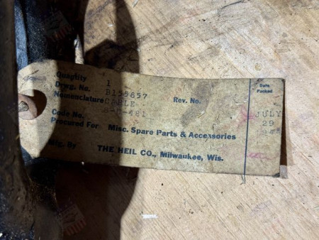 CABLE TOWING SHERMAN/WARD LA FRANCE NOS NET