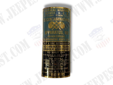 PLAQUE LAITON DECONTAMINATEUR "GENERAL DETROIT"