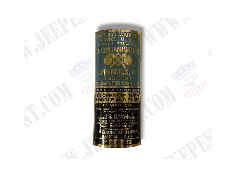 PLAQUE LAITON DECONTAMINATEUR "GENERAL DETROIT"