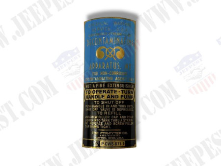 PLATE BRASS DECONTAMINATOR "FYR FIGHTER"