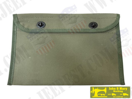 POUCH DOCUMENT CANVAS "J&M WORTHING" USA