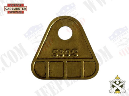 PLAQUE IDENTIFICATION CARBURATEUR CARTER 539S
