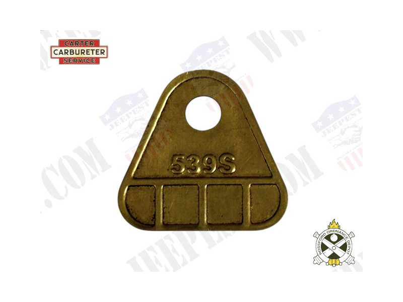 PLAQUE IDENTIFICATION CARBURATEUR CARTER 539S