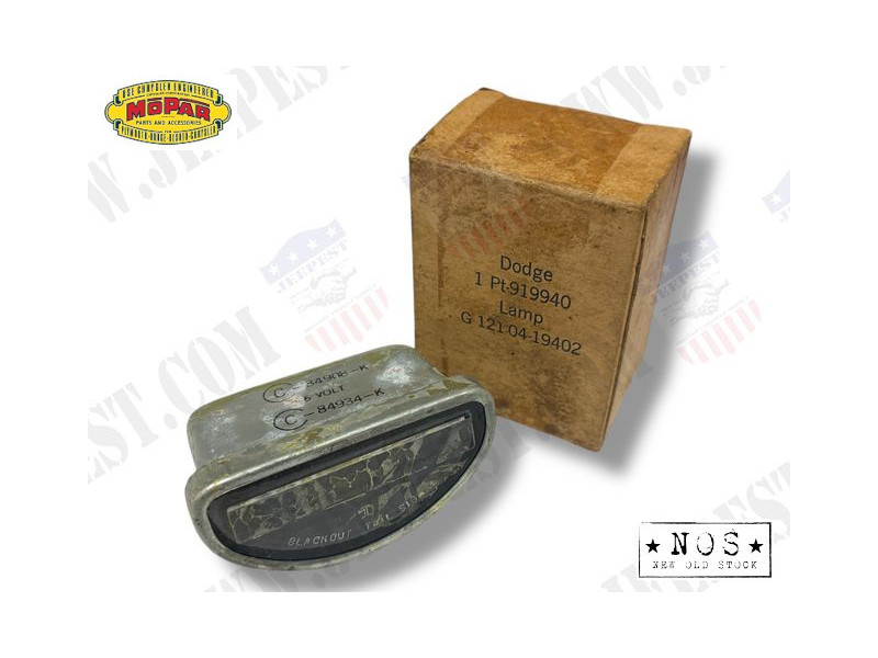 UNIT LAMP BLACKOUT TAIL 6V DODGE NOS