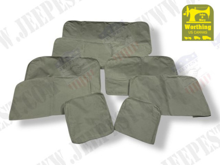 SEAT COVERS DODGE WC53 CARRYALL "J&M WORTHING" (SET)