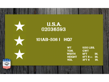 POCHOIRS PLANCHE REMORQUE JEEP 101AB NET