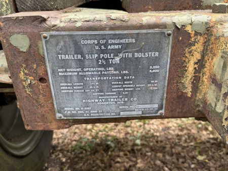 REMORQUE GMC 2-1/2 TON BOLSTER ENGINEER