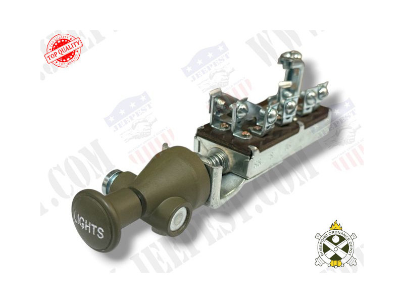 INTERRUPTEUR ECLAIRAGE TIRETTE BOUTON METAL USA