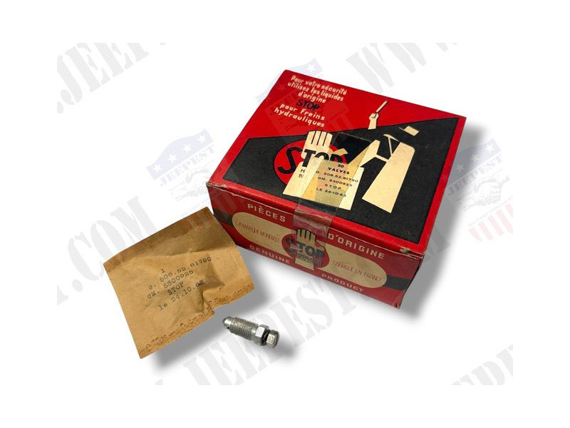 BLEEDER REAR WHEEL CYLINDER GMC "STOP" NOS