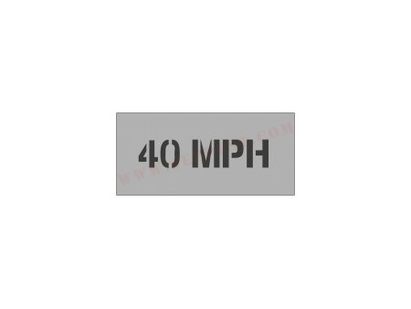 POCHOIR "40 MPH" TABLEAU DE BORD AUTOCOLLANT