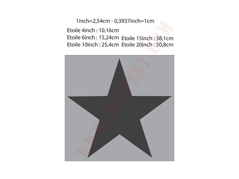 STAR 10 INCH STENCIL STICKER
