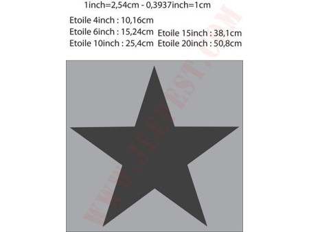 POCHOIR "ETOILE 4 IN" MASQUE AUTOCOLLANT
