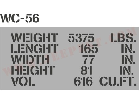 POCHOIR "SHIPPING WC56" MASQUE AUTOCOLLANT