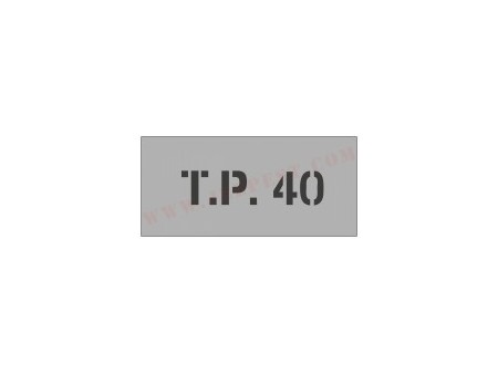 POCHOIR "TP 40" MASQUE AUTOCOLLANT