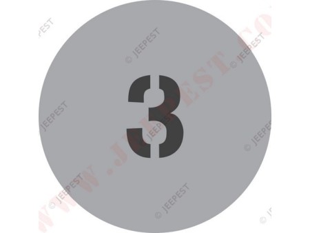 POCHOIR "3" PLAQUE TONNAGE MASQUE AUTOCOLLANT