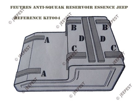 KIT FEUTRES ANTI-SQUEAK RESERVOIR ESS/CAISSE JEEP