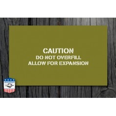 POCHOIR "DO NOT OVERFILL"JEEP MASQUE AUTOCOLLANT