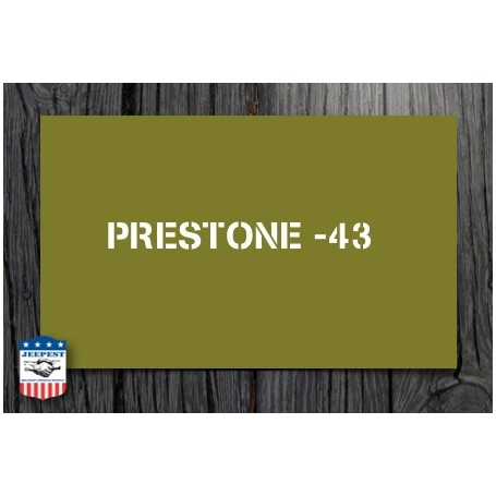 STENCIL "PRESTONE 43" STICKER