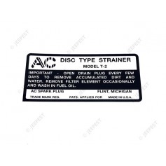 STICKER AC FUEL FILTER