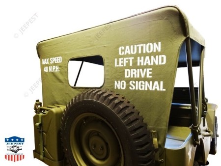 BACHE JEEP WW2 "COLLECTION JEEPEST" + STENCILS