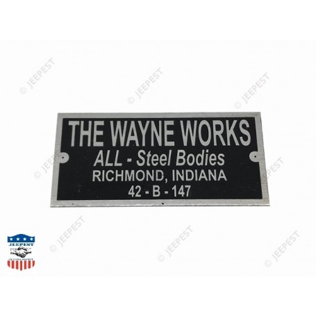 PLATE DATA THE WAYNE WORKS WC54