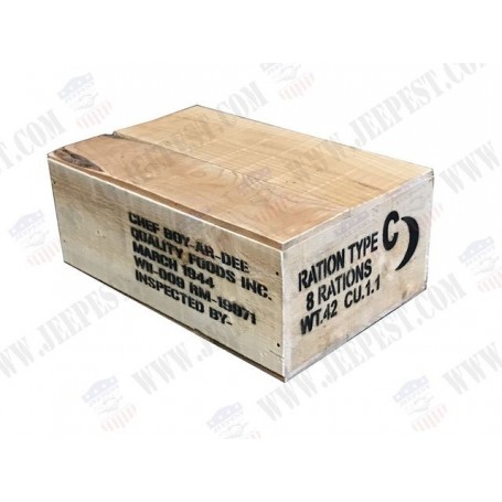 BOX RATION C WOOD WITH COVER NET