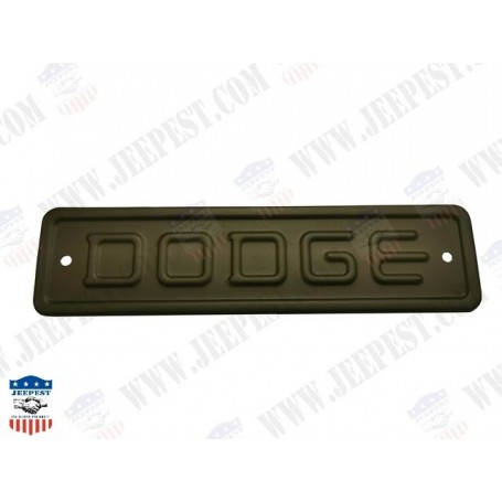 PLATE DODGE STAMPED ON RADIATOR COVER