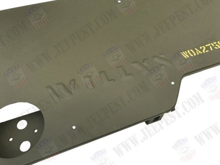 PANNEAU ARRIERE JEEP MARQUAGE WILLYS NET