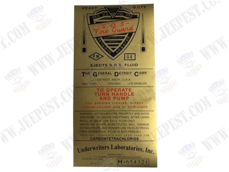 STICKER FIRE EXTINGUSHER "FIRE GUARD"