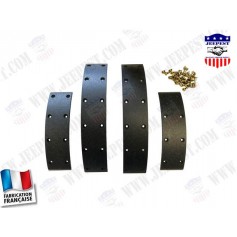 GARNITURES MACHOIRE FREIN (2 ROUES) JEEP "MADE IN FRANCE"
