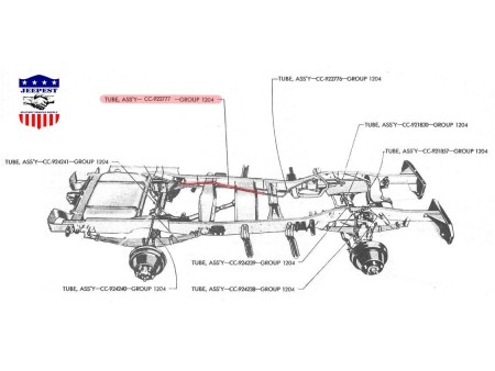 TUBE FREIN UNION/PONT ARRIERE DODGE 4X4