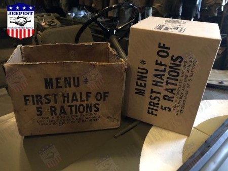 CARTON RATIONS MENU FIRST HALF REPRO