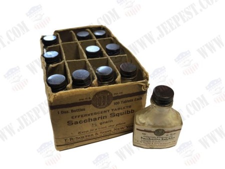 FLACON SQUIBB "SACCHARIN SOLUBLE"